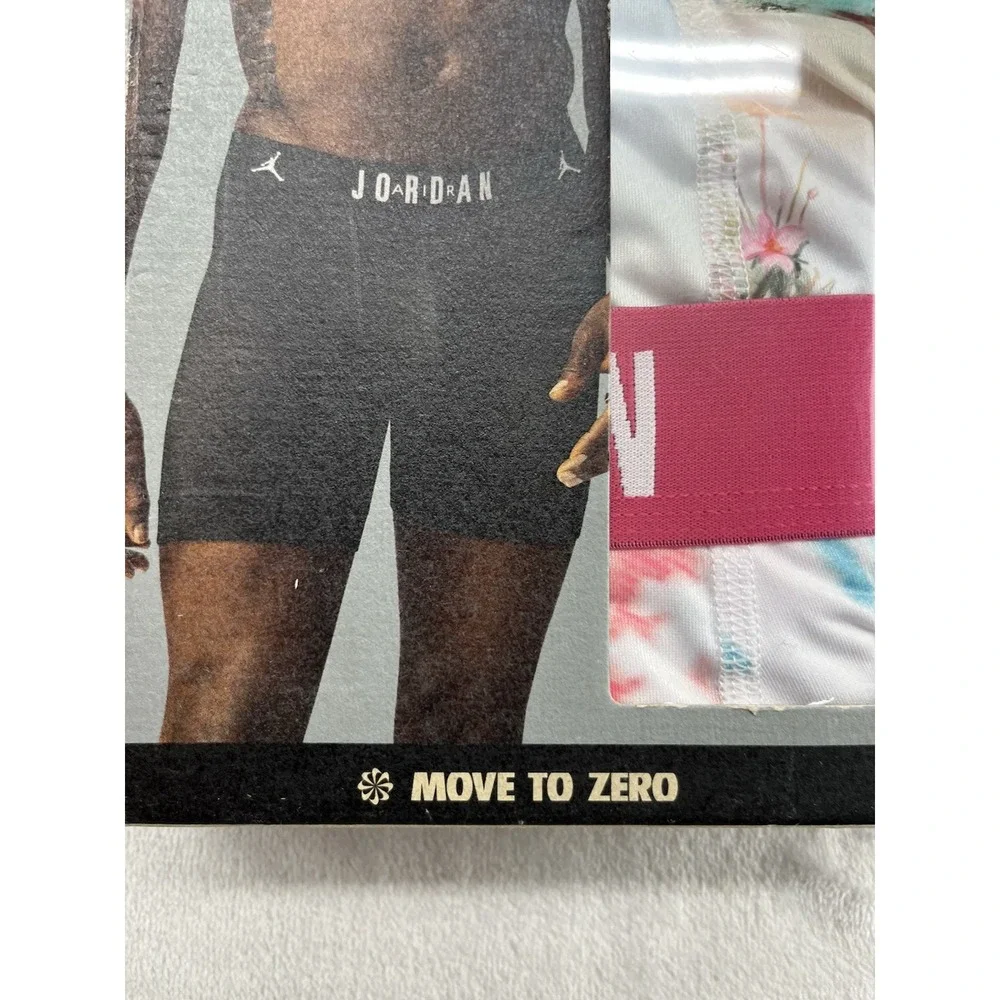 Jordan Flight Micro Boxer Briefs Men Small 28-30 Inch White Geo 2 Pack DRI-FIT